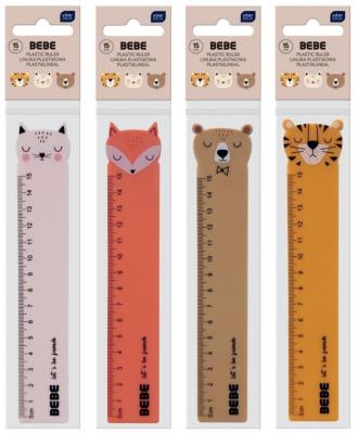 Linijka plastikowa 15cm Bebe Friends mix. Wydawca: INTERDRUK. SmakLiter.pl Opakowanie Linijka plastikowa 15cm Bebe Friends mix