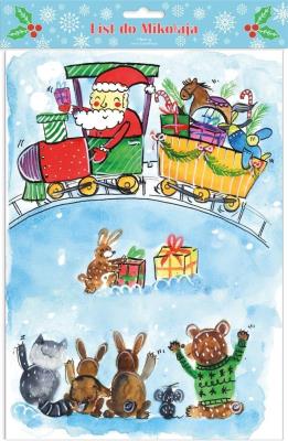 Opakowanie List do Mikołaja - Mikołaj z prezentem