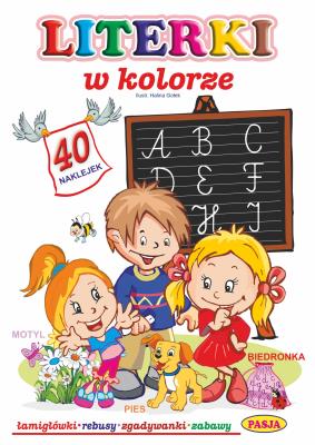 Literki w kolorze. Autor: Halina Gołek. SmakLiter.pl Okładka książki Literki w kolorze