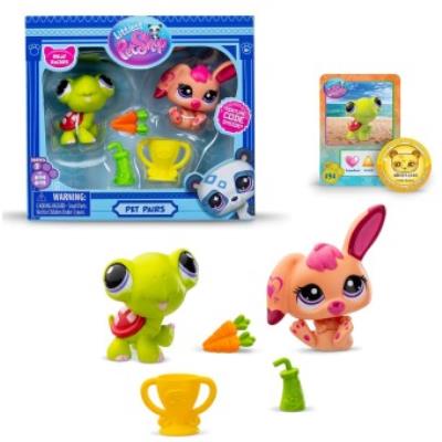 Opakowanie Littlest Pet Shop Żółw i Różowy królik + akcesoria