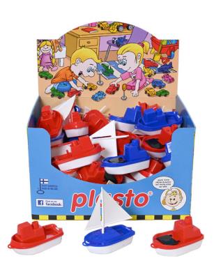 Opakowanie Łódka 11cm w displayu, 2 kolory niebieski/czerwony PLASTO