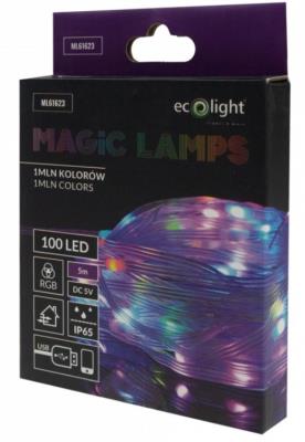 Opakowanie Magiczne lampki 100led 1mln kolorów 5m DC5V