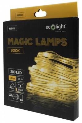 Opakowanie Magiczne lampki 300 led 3000K 30m DC5V