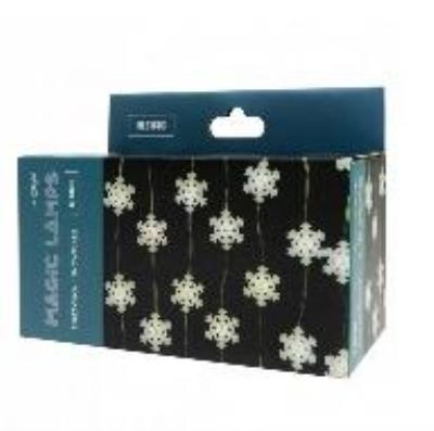 Opakowanie Magiczne lampki 50 led 6500K Śnieżynka 5m DC5V