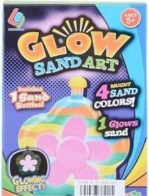 Magiczny piasek świecący w ciemnościach. Wydawca: Merkpol. SmakLiter.pl Opakowanie Magiczny piasek świecący w ciemnościach