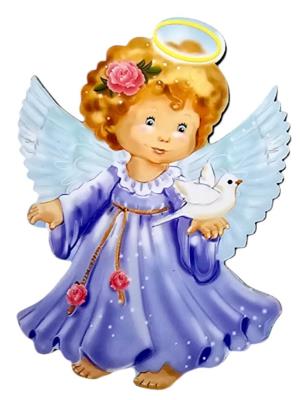 Opakowanie Magnes Aniołek fioletowy