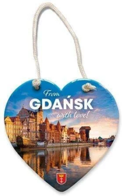 Opakowanie Magnes I love Poland serce Gdańsk
