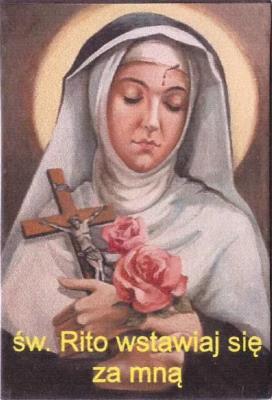 Magnes na lodówkę - Św. Rita. Wydawca: Petrus. SmakLiter.pl Opakowanie Magnes na lodówkę - Św. Rita