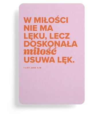 Opakowanie Magnes na lodówkę - W miłości nie ma lęku