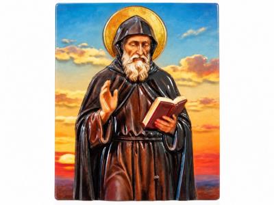Opakowanie Magnes Święty Charbel Żywica Wypukły Wizerunek