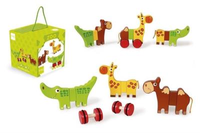 Opakowanie Magnetyczne drewniane zwierzątka Safari Scratch