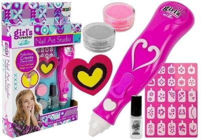 Opakowanie Malowania paznokci z brokatem i dozownikiem
