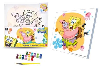 Opakowanie Malowanie po numerach 30x30cm SpongeBob