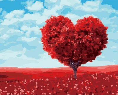 Opakowanie Malowanie po numerach 40x50cm Serce