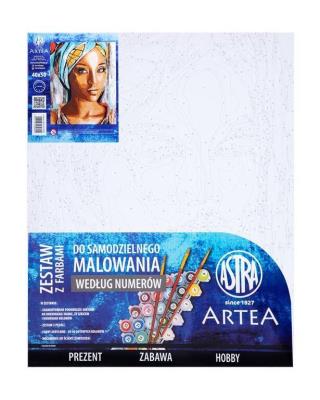 Malowanie po numerach Astra Artea Afrykańska kobieta. Wydawca: ASTRA art-pap. SmakLiter.pl Opakowanie Malowanie po numerach Astra Artea Afrykańska kobieta