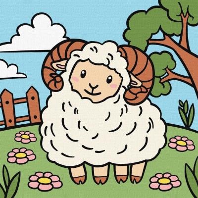 Opakowanie Malowanie po numerach - Baranek Kids 25x25cm