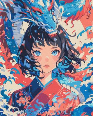 Opakowanie Malowanie po numerach BRUSHME 40x50 cm Dziewczyna która stała się smokiem