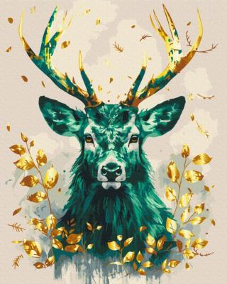 Opakowanie Malowanie po numerach BRUSHME 40x50 cm Gold Szmaragdowa Korona Lasu