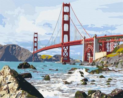 Opakowanie Malowanie po numerach BRUSHME 40x50 cm Most San Francisco