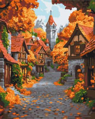 Opakowanie Malowanie po numerach BRUSHME 40x50 cm Październikowe Miasteczko