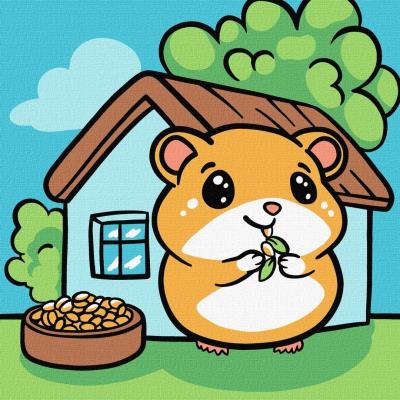 Opakowanie Malowanie po numerach - Chomik Kids 25x25cm