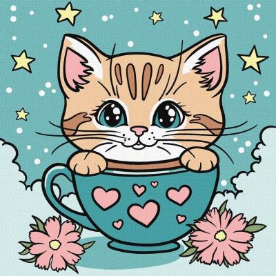 Opakowanie Malowanie po numerach - Cudowny kotek Kids 25x25cm