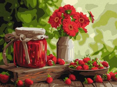 Opakowanie Malowanie po numerach - Dżem truskawkowy 30x40cm