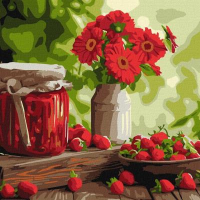 Opakowanie Malowanie po numerach - Dżem truskawkowy 40x40cm