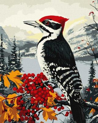 Opakowanie Malowanie po numerach - Dzięcioł na gałęzi 40x50cm