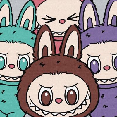 Opakowanie Malowanie po numerach - Ekipa Labubu 25x25cm