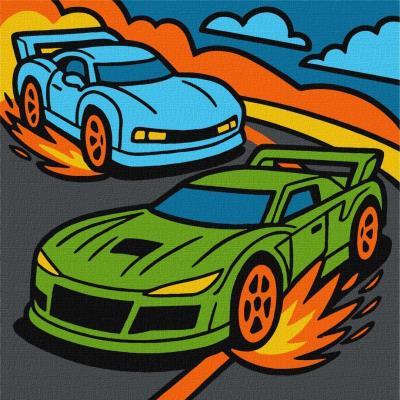 Opakowanie Malowanie po numerach - Gorące wyścigi Kids