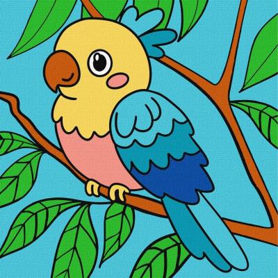 Opakowanie Malowanie po numerach - Jaskrawa papuga Kids