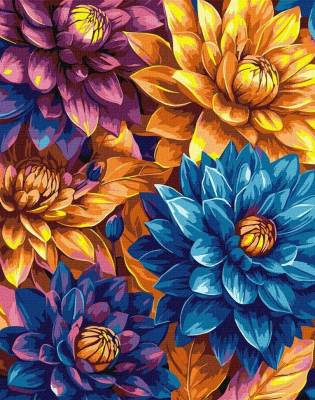 Opakowanie Malowanie po numerach - Jasne dalie 30x40cm