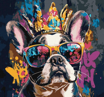 Opakowanie Malowanie po numerach - Jasny buldog 40x40cm