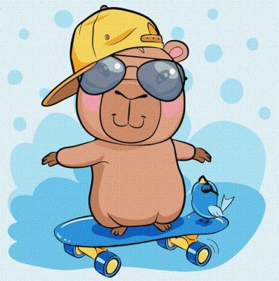 Opakowanie Malowanie po numerach - Kapibara i ptak Kids