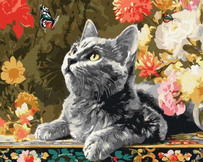 Opakowanie Malowanie po numerach - Kociak i motyle 40x50cm