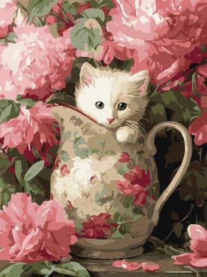 Opakowanie Malowanie po numerach - Kotek i porcelana 30x40cm