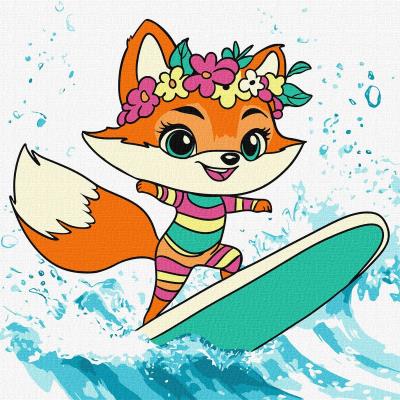 Opakowanie Malowanie po numerach - Lato. Lis łapie falę Kids