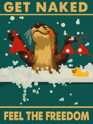 Opakowanie Malowanie po numerach - Plakat. Wolna wydra 30x40