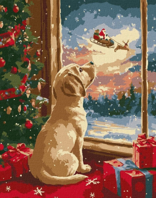 Opakowanie Malowanie po numerach - Szczeniak 30x40cm