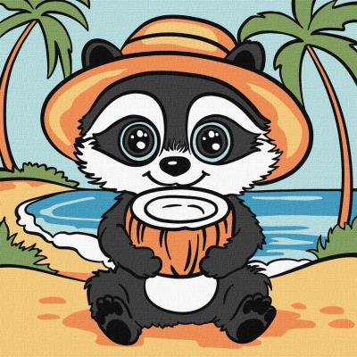 Opakowanie Malowanie po numerach - Szop i orzech 25x25cm