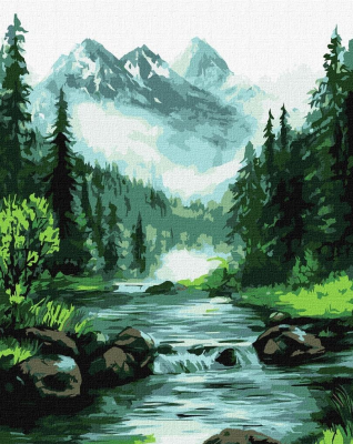 Opakowanie Malowanie po numerach - Tajemnicze źródło 30x40cm