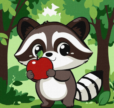 Opakowanie Malowanie po numerach - Uroczy szop z jabłkiem