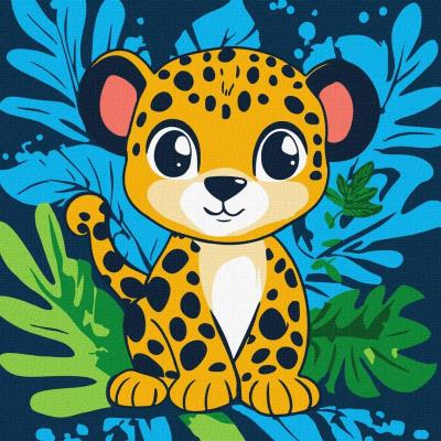 Opakowanie Malowanie po numerach - Wesoły lampart Kids