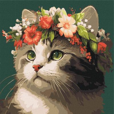 Opakowanie Malowanie po numerach -Wiosenny kot 40x40cm