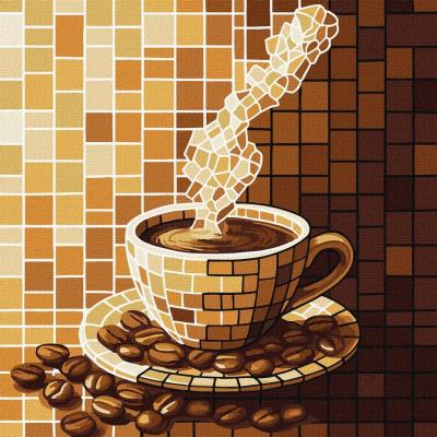 Opakowanie Malowanie po numerach - Witraż. Kawa 30x30cm