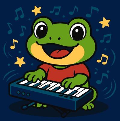 Opakowanie Malowanie po numerach - Żaba z pianinem Kids