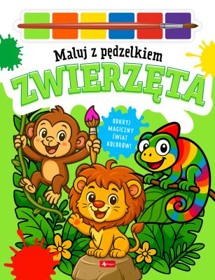 Okładka książki Maluj pędzelkiem. Zwierzęta