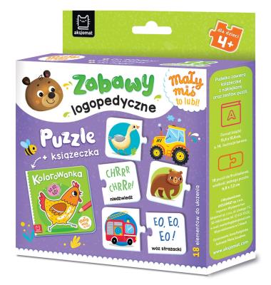 Mały miś to lubi! Zabawy logopedyczne. Puzzle + książeczka. Mały miś to lubi!. Autor: Podgórska Anna. SmakLiter.pl Okładka książki Mały miś to lubi! Zabawy logopedyczne. Puzzle + książeczka. Mały miś to lubi!