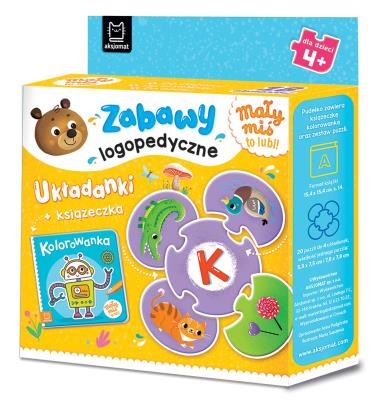 Mały miś to lubi! Zabawy logopedyczne. Układanki + książeczka. Mały miś to lubi!. Autor: Podgórska Anna. SmakLiter.pl Okładka książki Mały miś to lubi! Zabawy logopedyczne. Układanki + książeczka. Mały miś to lubi!